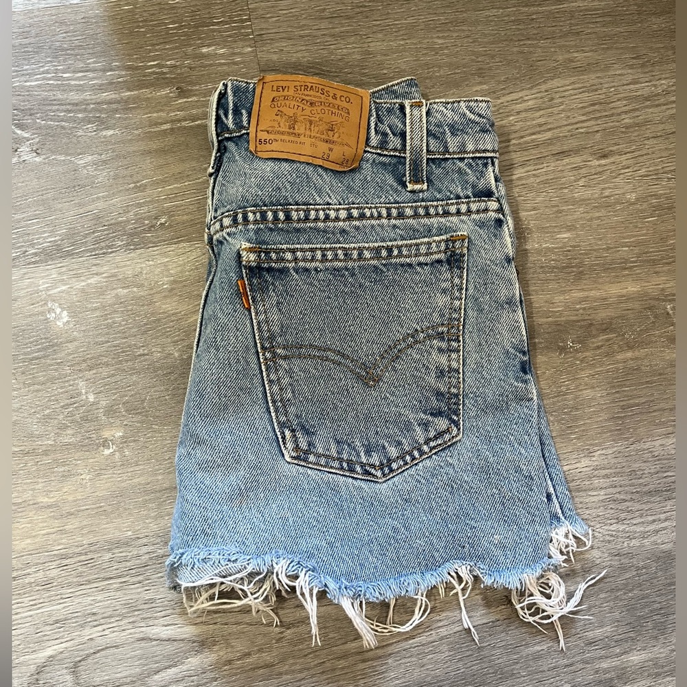 Levi's Women's Light Wash Denim Cutoff Shorts with Frayed Hem